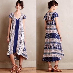 Anthro Maeve Summertide Swing Midi Dress M
